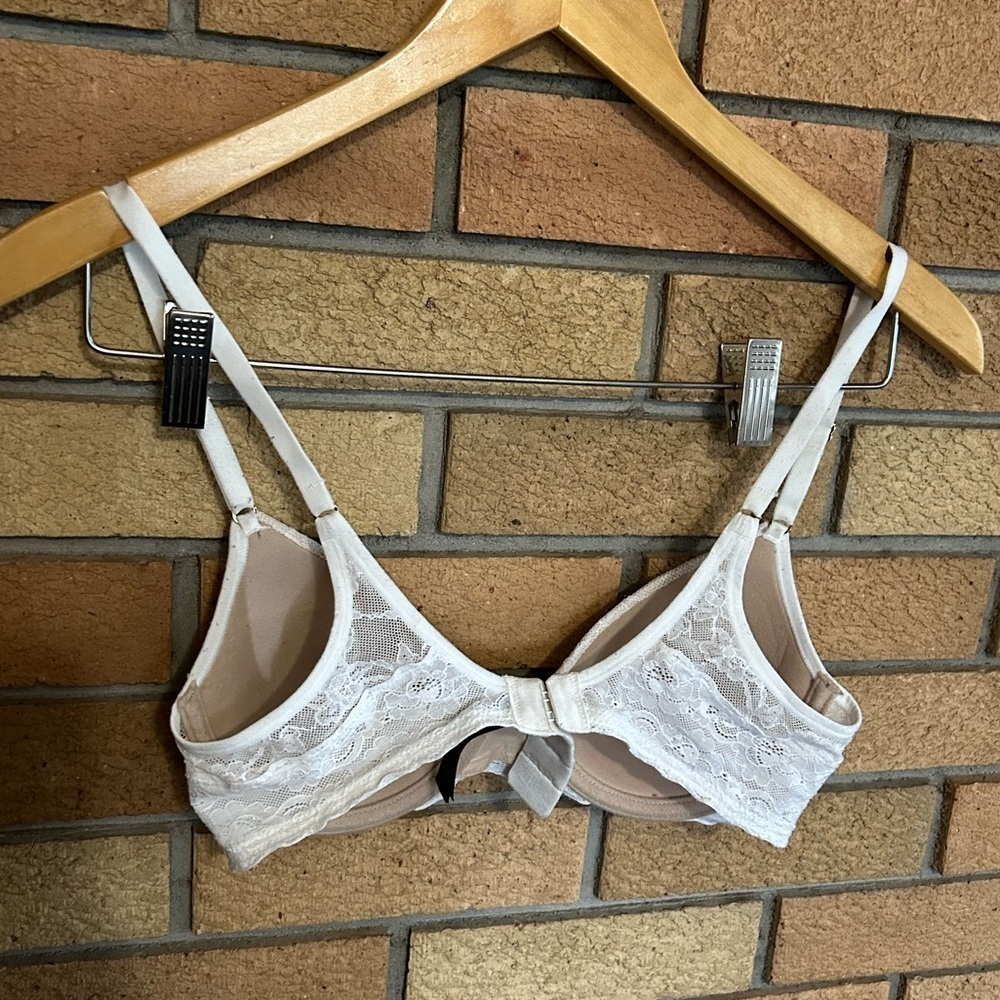 Natori Women’s Bliss Allure Lace Underwire White & Tan Bra Size 32B - Picture 4 of 6